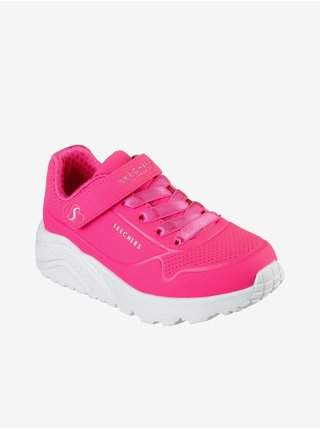Neonově růžové holčičí tenisky Skechers