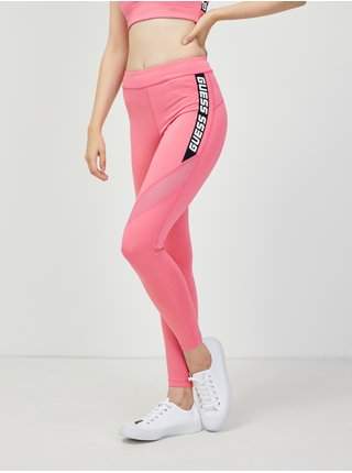 Růžové dámské sportovní legíny Guess Angelica VÝPRODEJ