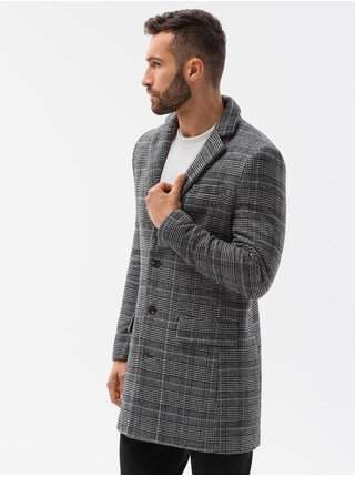 Šedý pánský kabát Ombre Clothing C499