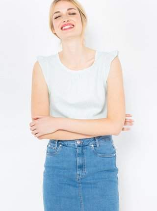 Světle zelená lněná halenka CAMAIEU