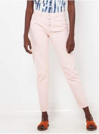 Světle růžové slim fit kalhoty CAMAIEU