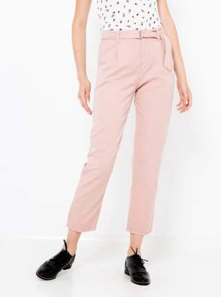 Světle růžové zkrácené kalhoty CAMAIEU