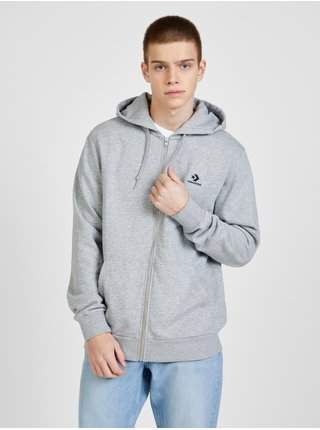Světle šedá pánská mikina s kapucí Converse