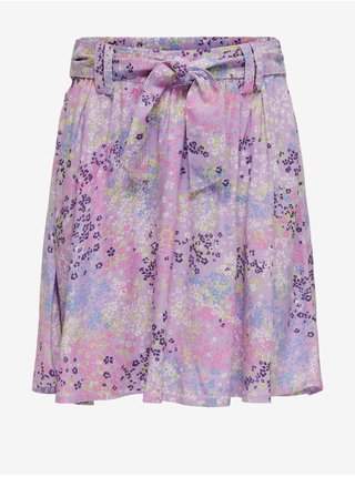 Světle fialová holčičí květovaná sukně ONLY Anna