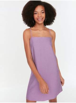 Světle fialové dámské krátké šaty na ramínka Trendyol nejlevnější