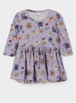 Světle fialové holčičí vzorované šaty name it Barbora výprodej