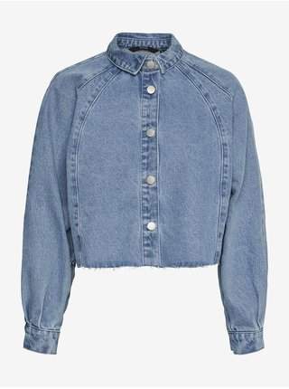 Světle modrá džínová cropped bunda VERO MODA Laney