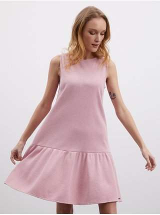 Světle růžové dámské šaty s volánem ZOOT.lab Nanice