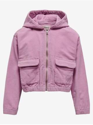 Světle fialová holčičí krátká manšestrová bunda ONLY Kenzie akce