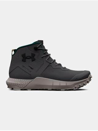 Tmavě šedé pánské sportovní kotníkové boty Under Armour UA MG Valsetz Trek Mid L WP