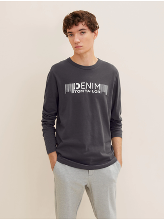 Tmavě šedé pánské tričko Tom Tailor Denim pánská trička