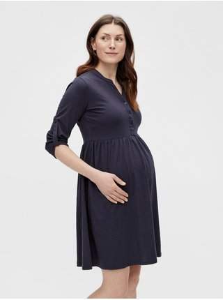 Tmavě modré těhotenské šaty Mama.licious Evi Lia výprodej