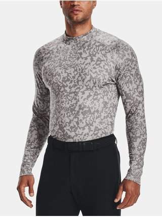 Tričko Under Armour UA CGI LS AOP Golf Mock - šedá