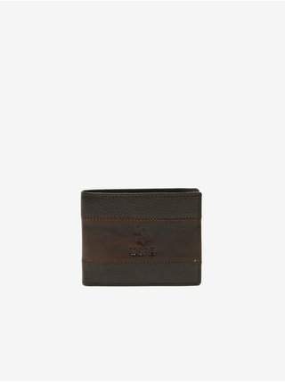 Tmavě hnědá pánská kožená peněženka U.S. Polo Assn. Union Horiz