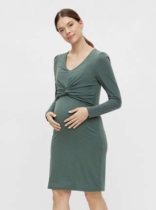 Zelené těhotenské/kojicí šaty Mama.licious Macy SLEVA