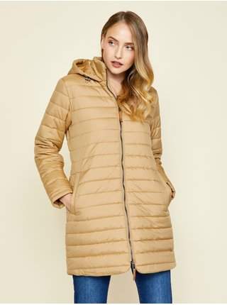 Zlatá dámská prošívaná prodloužená zimní bunda s kapucí ZOOT.lab Molly nejlevnější