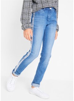 Skinny džíny pro dívky, s proužky z pajetek výprodej