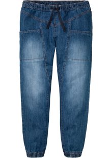 Strečové džíny bez zapínání Loose Fit, Straight