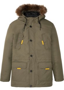 Vatovaná parka s imitátem kožešiny