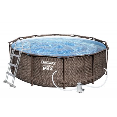 TOP 1. - Bestway Steel Pro Max Rattan 3,66 x 1 m 56709