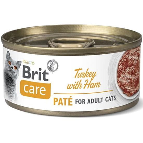 Brit Konzerva Care Cat Turkey Paté with Ham - 70 g