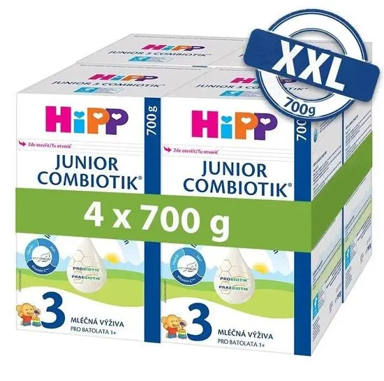 HiPP 3 Junior Combiotik Batolecí mléko 4x700 g VÝPRODEJ
