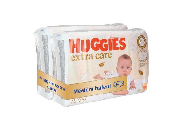 Huggies Měsíční balení Extra Care č.3 - 144 ks AKCE