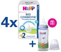 HiPP 2 BIO Combiotik Pokračovací mléčná kojenecká výživa 4x700 g LEVNĚ