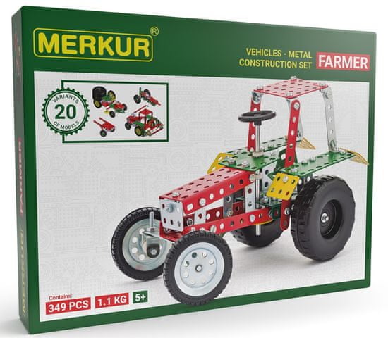 Merkur Stavebnice Farmer Set 20 modelů 349ks LEVNĚ