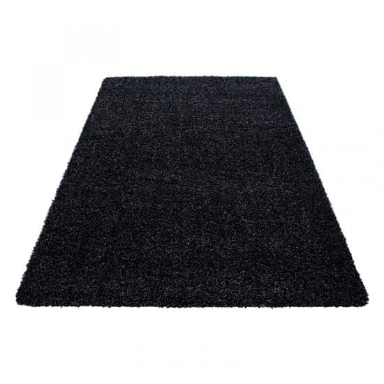 Oaza koberce Antracitový koberec shaggy 140 cm x 200 cm akce