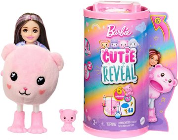 Barbie Cutie Reveal Chelsea pastelová edice - Medvěd VÝPRODEJ