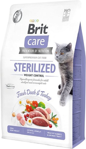 Brit Care Cat Grain-Free Sterilized Weight Control, 2 kg LEVNĚ