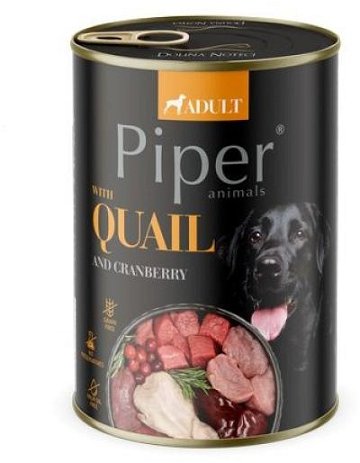 Piper Adult konzerva pro dospělé psy s křepelkou 400g