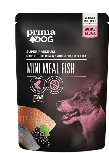 PrimaDog Mini Meal filety s rybou ve šťávě 85 g