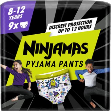 PAMPERS Ninjamas Pyjama Pants Kosmické lodě 8 – 12 let (9 ks)