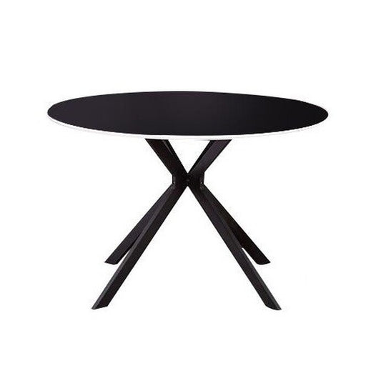 Jídelní stůl Arthur 120x76x120 cm (černá, bílá)
