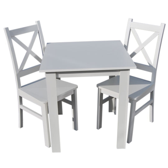 Jídelní set Timmy II - 2x židle, 1x stůl (bílá) SLEVA
