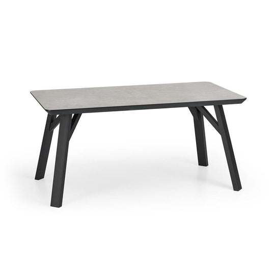 Jídelní stůl Holis 160x90x76 cm (beton, černá)