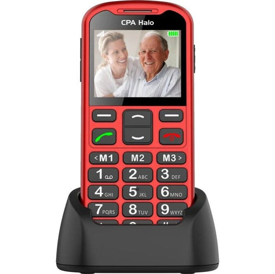 Tlačítkový telefon pro seniory CPA Halo 19, červená SLEVA