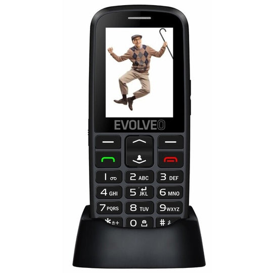 Tlačítkový telefon pro seniory Evolveo EasyPhone EG, černý VÝPRODEJ