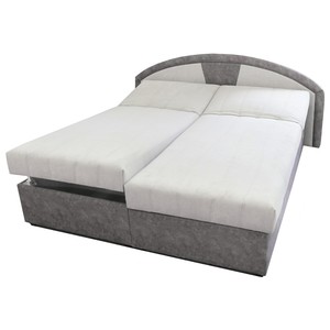 ANETA, šedá, 180x200 cm Polohovací postel s matrací