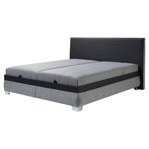 GENOVIA, černá/šedá, 180x200 cm Polohovací postel s matrací