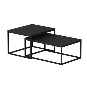 LEKA, černá, sada 2 ks Přístavný stolek