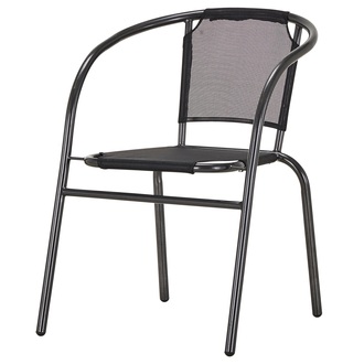 LUCCA 2, antracitová/černá Zahradní židle