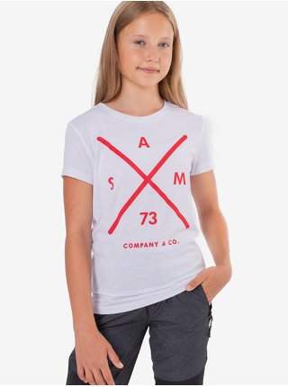 Bílé holčičí tričko s potiskem SAM 73 nejlevnější