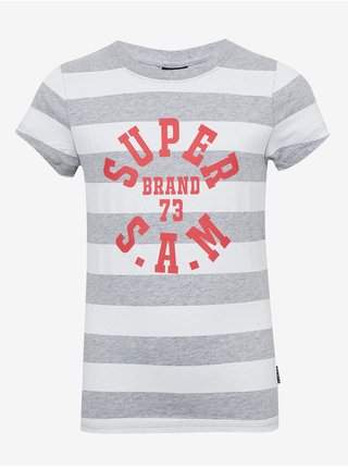 Bílo-šedé dětské pruhované tričko SAM 73 Siobhan