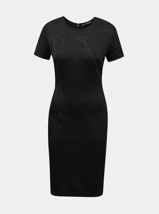 Černé dámské šaty s logem Guess Rhoda