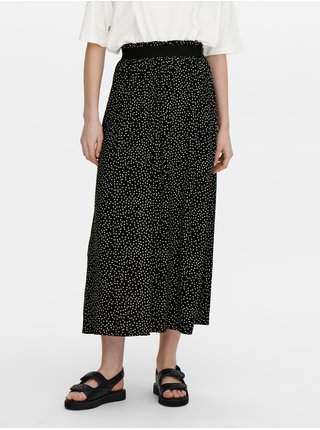 Černá dámská puntíkovaná maxi sukně ONLY