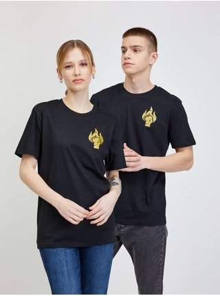 Černé unisex tričko s potiskem DOBRO. pro Viki