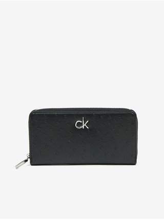 Černá dámská peněženka Calvin Klein Re-Lock Slim VÝPRODEJ